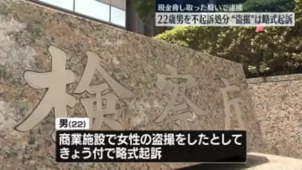 盗撮していた男子大学生から現金脅し取ったとして逮捕　男を不起訴処分