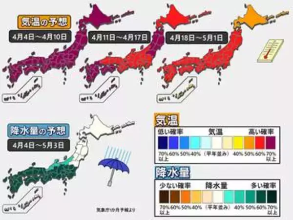 【1か月予報】暖春傾向続く　桜前線は足早に北国へ