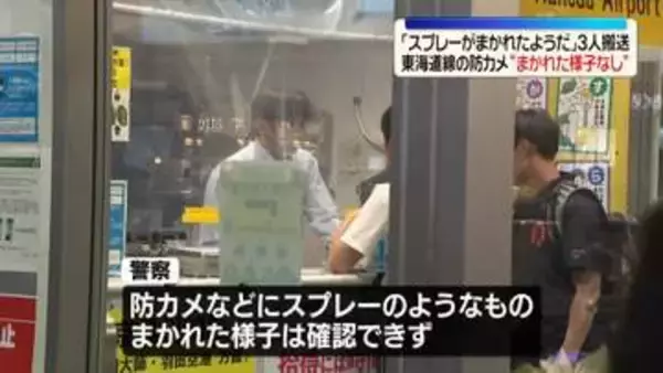 JR東海道線で「スプレーがまかれたようだ」3人搬送　防犯カメラでは確認できず