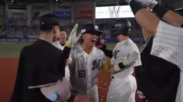 【ロッテ】2夜連続のサヨナラ勝利　苦しむ山本大斗が決めた！プロ初のサヨナラタイムリーで手荒い祝福に大絶叫