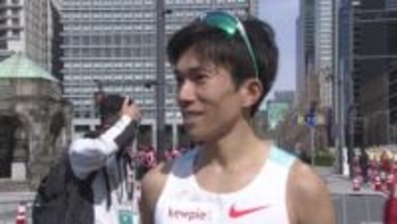 日本勢2位の鈴木健吾「粘りの走りを見せられた」　終盤競った大迫傑とは「改めて力の差を感じた」【東京マラソン】