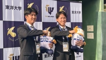 【DeNA】東洋大・島田舜也と宮下朝陽に指名あいさつ「結果でみんなに恩返し」ドラフト2位、3位が活躍誓う