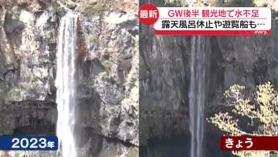 GWに水不足が観光地を直撃　露天風呂休止の温泉施設も…売り上げ大幅減少