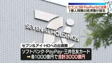 セブン＆アイHD　ソフトバンクやPayPayなどから計3000億円の出資受け入れ発表