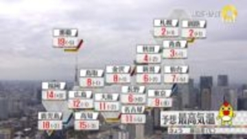 【天気】真冬の寒さも広く晴れ　関東南部は雲多いも大きな崩れなさそう