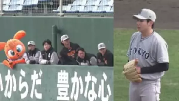 【巨人】ドラ1・竹丸和幸が初のライブBP登板　先輩たちも身を乗り出して熱視線　インコースに鋭い球を投げ込むなど上々な投球