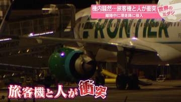 機内騒然…旅客機と人が衝突　離陸中に滑走路に侵入　アメリカ【 #世界のミダシ 】