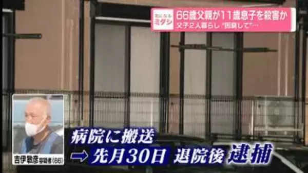 父子2人暮らし“困窮して”…66歳父親が11歳息子を殺害か