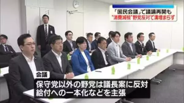 国民会議で消費減税の議論再開　野党の多くが反対…溝埋まらず