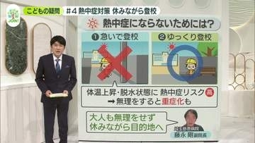 登校中、熱中症にならないためには…急いで登校・ゆっくり登校、どっち？【こどもウイーク×あす大災害、だとしたら？】