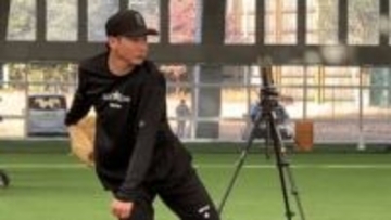 【巨人】ドラフト1位の竹丸和幸がブルペンで投球　合同自主トレ初日