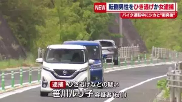 国道で倒れていた男性死亡　ひき逃げなどの疑いで61歳の女を逮捕　群馬・渋川市