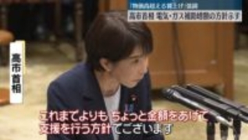 高市首相　電気・ガス料金支援増額の方針示す　「物価高超える賃上げ」強調も　参院予算委