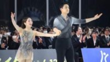 りくりゅうペアが新入社員へエールも「慣れないコメントで頭が真っ白に(笑)」カンペ読む三浦に木原がっくし