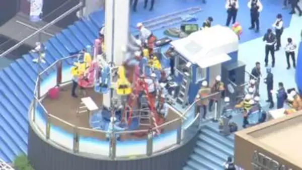 東京ドームシティで作業員が転落し挟まれる事故　救出活動続く