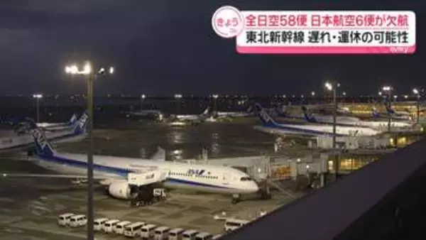 【台風15号】全日空で58便、日本航空で6便が欠航　東北新幹線に遅れや運休の可能性