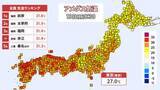 「13日(月)も西日本で猛暑日続出　夕方以降も気温高く寝苦しい夜に」の画像1