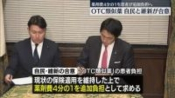 「OTC類似薬」薬剤費の4分の1を患者が追加負担へ　自民と維新が合意