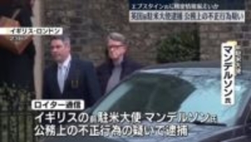 逮捕のイギリス前駐米大使を保釈　エプスタイン氏に機密情報など漏えいか