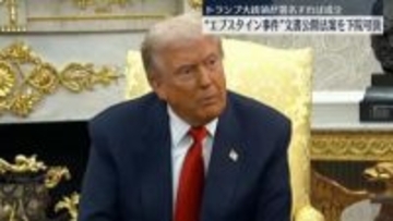 “エプスタイン事件”文書公開法案、米下院で可決　トランプ大統領が署名すれば成立