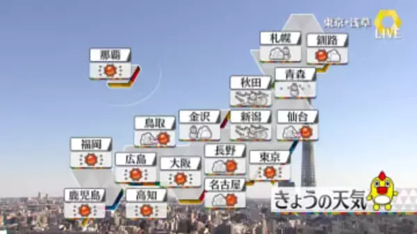 【天気】全国的に真冬らしい寒さ　北日本や北陸では雪やふぶき続く