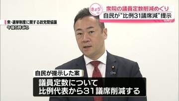 衆院の議員定数削減めぐり　自民が“比例31議席減”提示