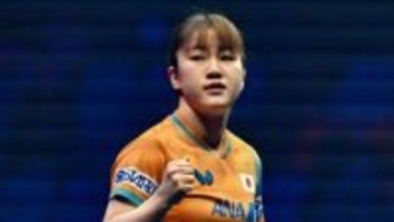 【卓球】大藤沙月が中国の王曼昱から金星　世界2位に圧巻のストレート勝利　右手突き上げ笑顔
