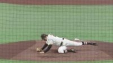 「狙ってやりました」巨人・竹丸和幸　マウンド上でバランス崩すも表情は崩さず　ピンチを脱し「よかったよかった」