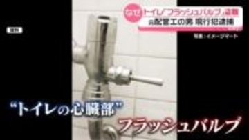 トイレの「フラッシュバルブ」盗まれる　元配管工の男を現行犯逮捕