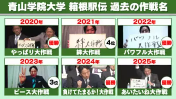 箱根駅伝名物！青山学院大・原晋監督の作戦名「輝け大作戦」過去の作戦と成績は？“黒田朝日はホールインワン”と独特の表現でチームを分析