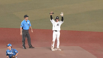 【ロッテ】藤原恭大のアピールに応えサブロー監督が3度目のリクエスト　判定結果にロッテファンは大歓声