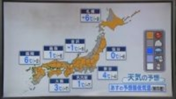 【あすの天気】午後は日本海側含め広い範囲で晴れ間広がる　全国的に最低・最高気温ともに前日より低い