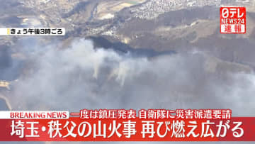 埼玉・秩父の山火事、再び燃え広がる　一度は鎮圧発表　自衛隊に災害派遣要請