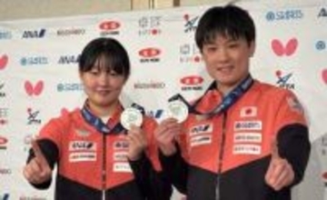 【卓球】“張本きょうだい”「高いレベルの悔しさを味わうのは大事」「お兄ちゃんと一緒にメダルが取れてうれしい」悔しさの中で成長を口にする