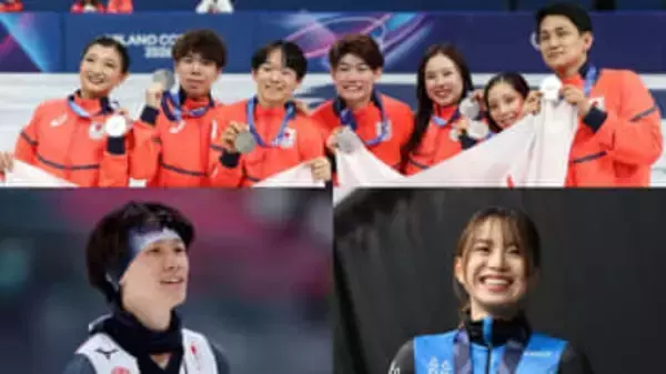 スピードスケートの靴に坂本花織や鍵山優真が興味津々で「すごい」を連発　オリンピックならではの他競技の交流