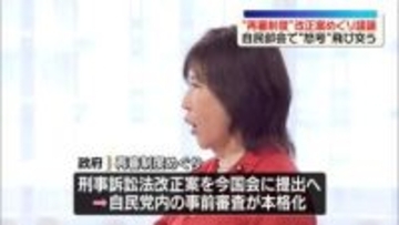 “再審制度”改正案めぐり議論　自民部会で怒号飛び交う場面も