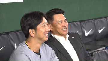 【侍ジャパン】井口資仁監督が東京ドームに　橋上監督代行や藤川球児監督と会話