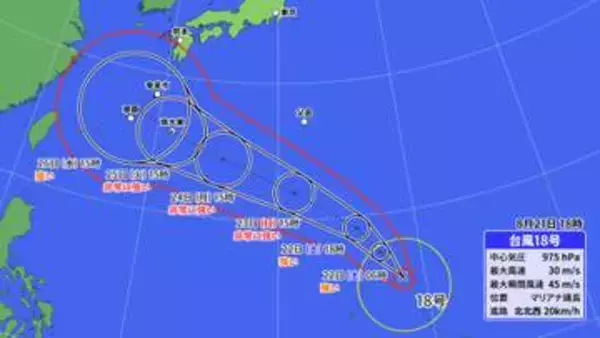【フカボリ天気】台風18号は強い勢力で沖縄・奄美に接近か　来週は猛烈残暑にも警戒を