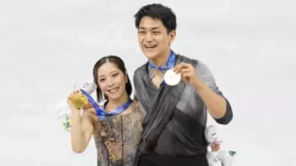 りくりゅう・三浦璃来が連れてきた懐かしの“あの子”金メダルと同じくらい大きなぬいぐるみを持参