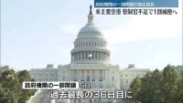 米政府機関の一部閉鎖、過去最長に　米主要空港で1割減便へ