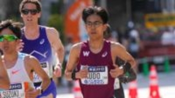 終盤にアクシデントも“山の名探偵”工藤慎作が東京マラソンで快走　ロス五輪への第一歩を踏む