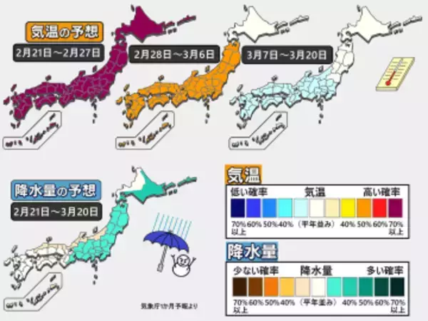 【1か月予報】春の雨に期待