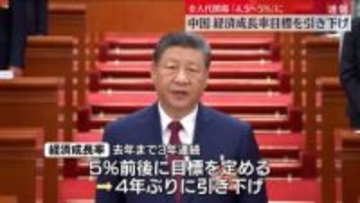 全人代が開幕　中国、経済成長率目標を引き下げ「4.5～5％」に