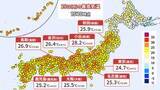 「【20日の天気】東日本・北日本で晴れ　日本海側で今年一番の暑さも」の画像1