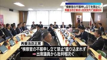 再審制度の改正案を巡り自民党内で異論相次ぐ　再審開始決定への検察官の不服申し立てを禁止しない内容に