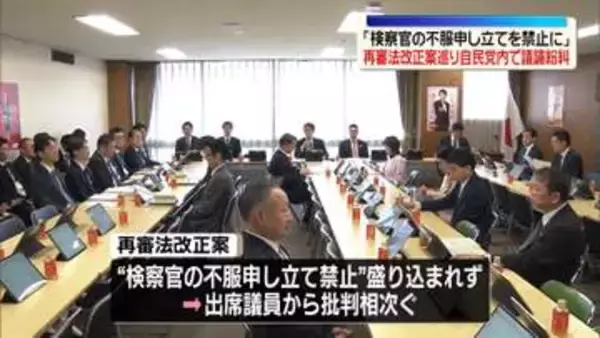 「再審制度の改正案を巡り自民党内で異論相次ぐ　再審開始決定への検察官の不服申し立てを禁止しない内容に」の画像