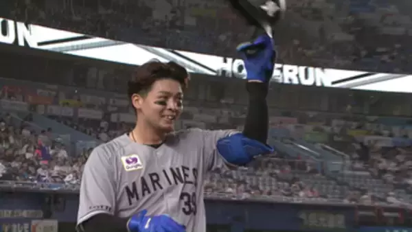 【ロッテ】井上広大が2試合連続の先制弾　楽天・中島大輔はフェンスに登り腕を伸ばすも…わずかに届かず