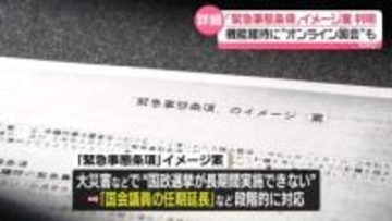 【独自】憲法改正の「緊急事態条項」創設めぐり　衆院法制局作成の条文イメージ案明らかに