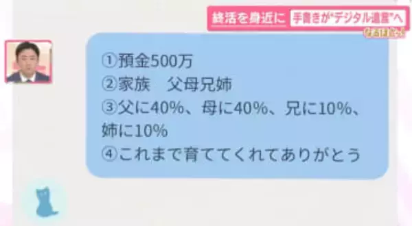 “デジタル遺言書”どんなもの？　作成率は「3％」、手書きがハードルに　草案を作るAIアプリも登場【なるほどッ！】