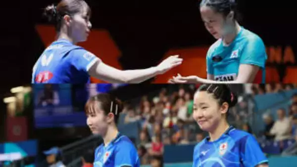 【卓球女子ダブルス】決勝の舞台に日本の3選手が登場　早田ひな/張本美和ペアと長﨑美柚/シン・ユビンペアが激突
